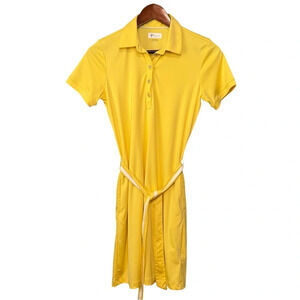 Greg Norman Yellow Play Dry Classic Club Short Sleeve Polo Dress. Size Small